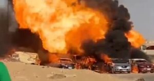 أنفجار خط غاز بطريق الواحات الصحراوى ومصرع 3 أشخاص وإصابة 18 شخصاً