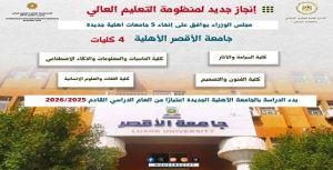 الجامعات الأهلية الجديدة – جامعة الأقصر الأهلية