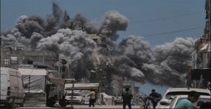 الاحتلال الإسرائيلي يقصف خيام نازحين في حي الشيخ رضوان شمال مدينة غزة
