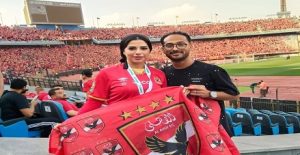 ياسمين أمل تحتفل بذكريات بطولات الأهلي مع وليد سليمان