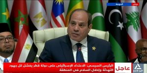 الرئيس “السيسى” نؤكد تضامن مصر الكامل مع أشقائها في مواجهة الاعتداءات الإسرائيلية