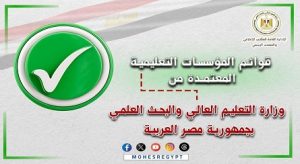 استعدادًا لبدء التنسيق لطلاب الشهادات الفنية.. وزارة التعليم العالي تعيد نشر القوائم المُحدثة لمؤسسات التعليم العالي المُعتمدة بجمهورية مصر العربية