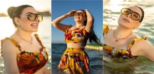 الفنانة “عبير صبري” تستعرض جمالها بأحدث جلسة تصوير .. على البحر