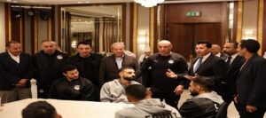 وزير الرياضة وهاني أبو ريدة يحفزان المنتخب الوطني قبل مغادرة للمشاركة في بطولة كأس الامم الافريقية بالمغرب