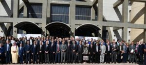 وزير التعليم العالي والأمين العام لاتحاد الجامعات العربية ومحافظ القاهرة ورئيس جامعة العاصمة (حلوان سابقًا) ونخبة من رؤساء الجامعات العربية والروسية