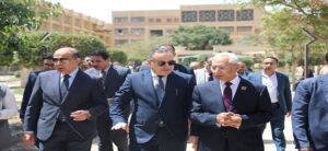 وزير التعليم العالي ومحافظ المنيا ورئيس جامعة المنيا يتفقدون سير الأعمال التنفيذية بجامعة المنيا التكنولوجية