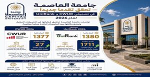جامعة العاصمة تحقق تقدمًا جديدًا في تصنيفي CWUR وUniRank  لعام 2026