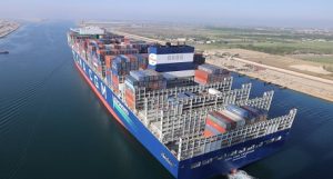 قناة السويس تشهد عبور سفينة الحاويات العملاقة CMA CGM VENDOME لأول مرة