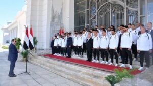 لاعبو منتخب مصر للرئيس “السيسي” سنبذل قصارى جهدنا للبناء على إنجاز كأس العالم 2026